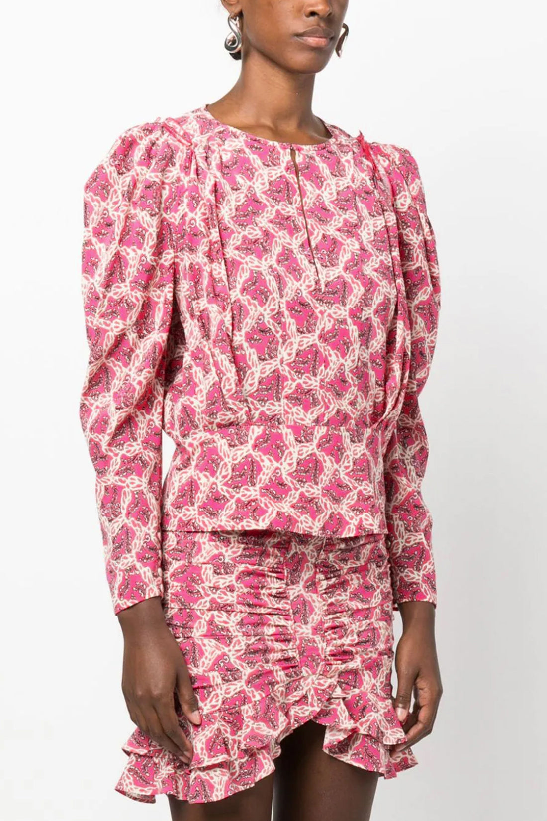 ISABEL MARANT 34 zagra stretch silk blouse