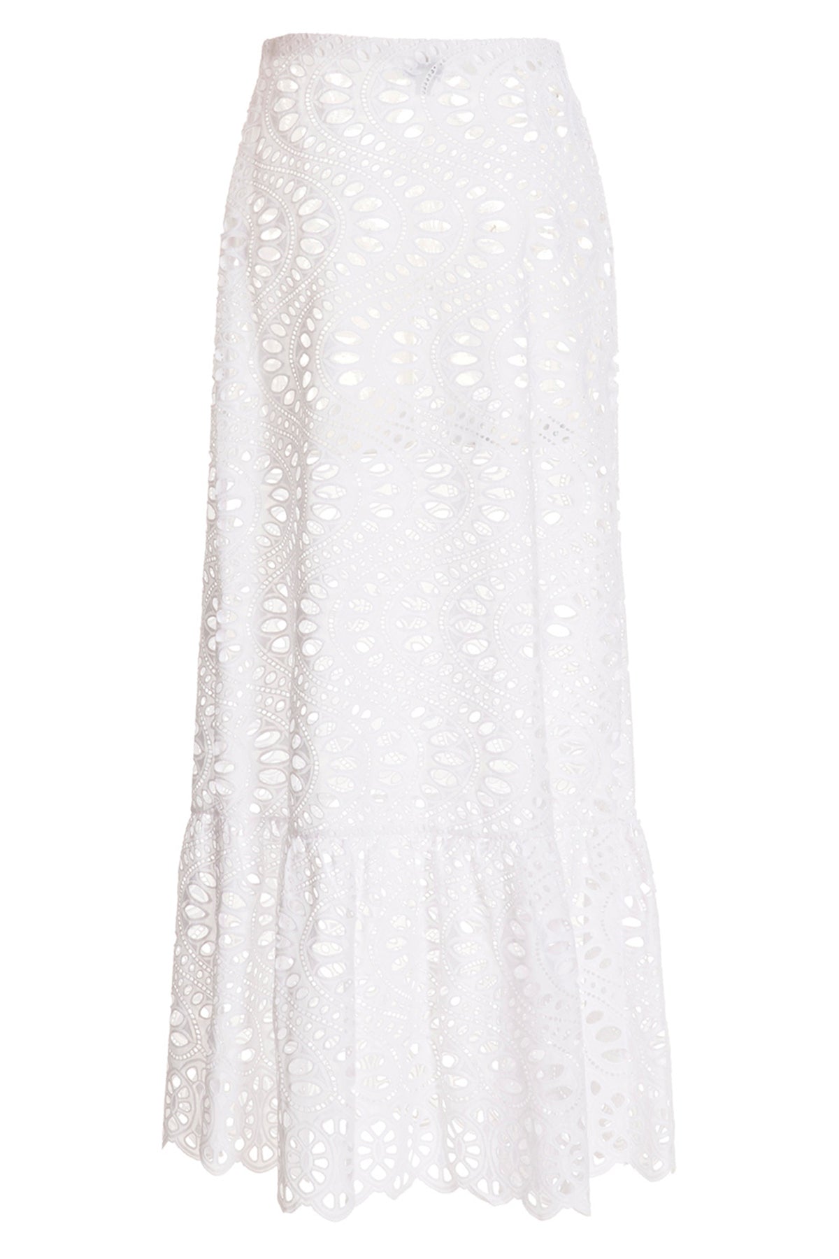 gonna lunga macramè in cotone