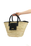 le panier soli woven straw shopping bag