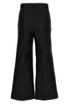 cropped silk blend pants