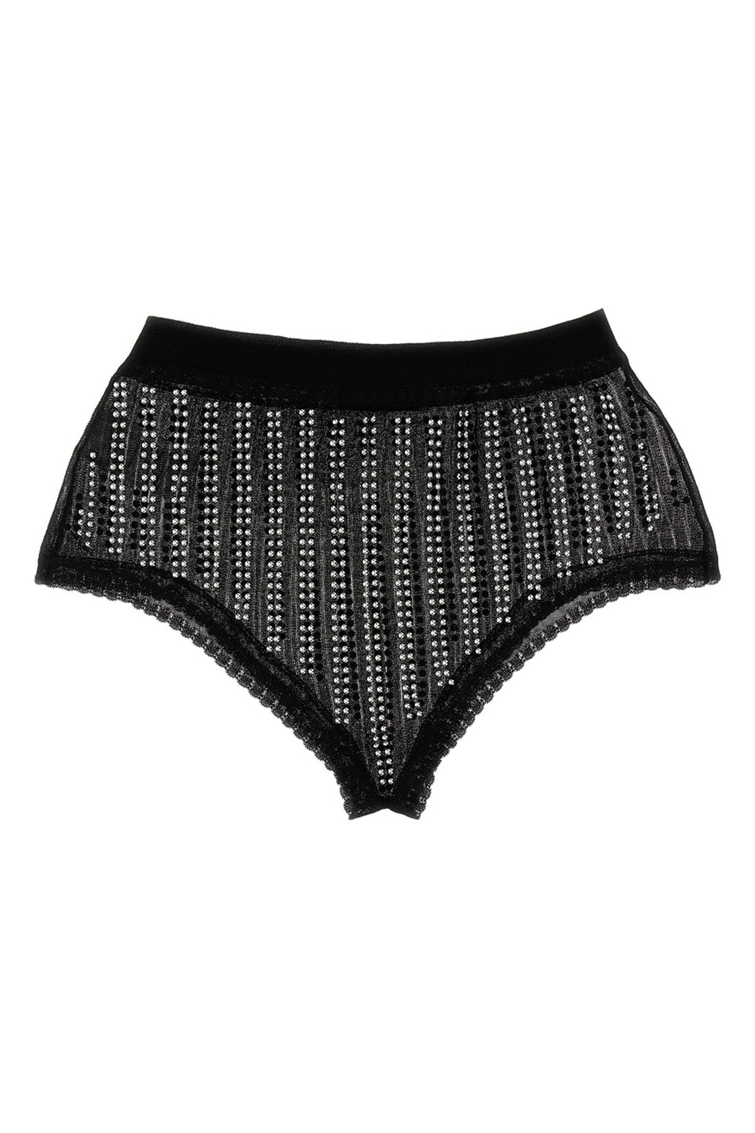 RABANNE M briefs in a transparent fabric withll-over studs