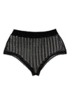 briefs in a transparent fabric withll-over studs