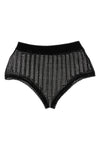 briefs in a transparent fabric withll-over studs