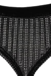 briefs in a transparent fabric withll-over studs