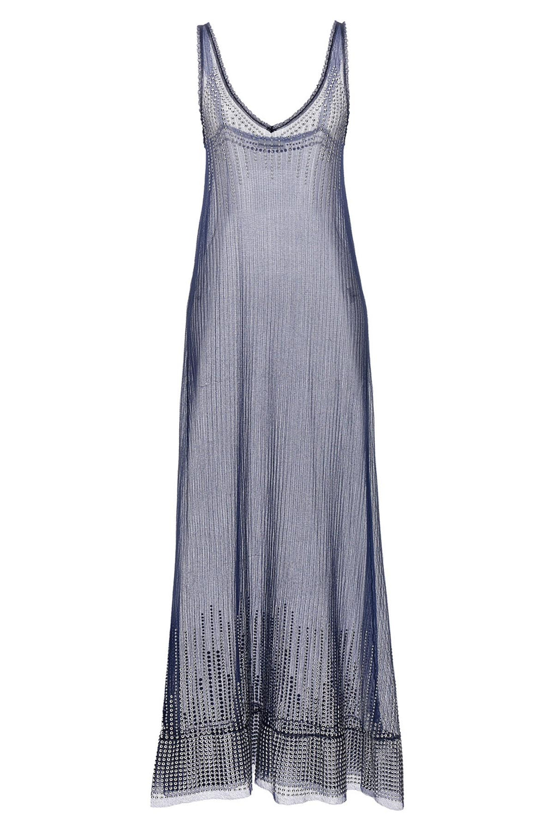 RABANNE S transparent mesh fabric dress