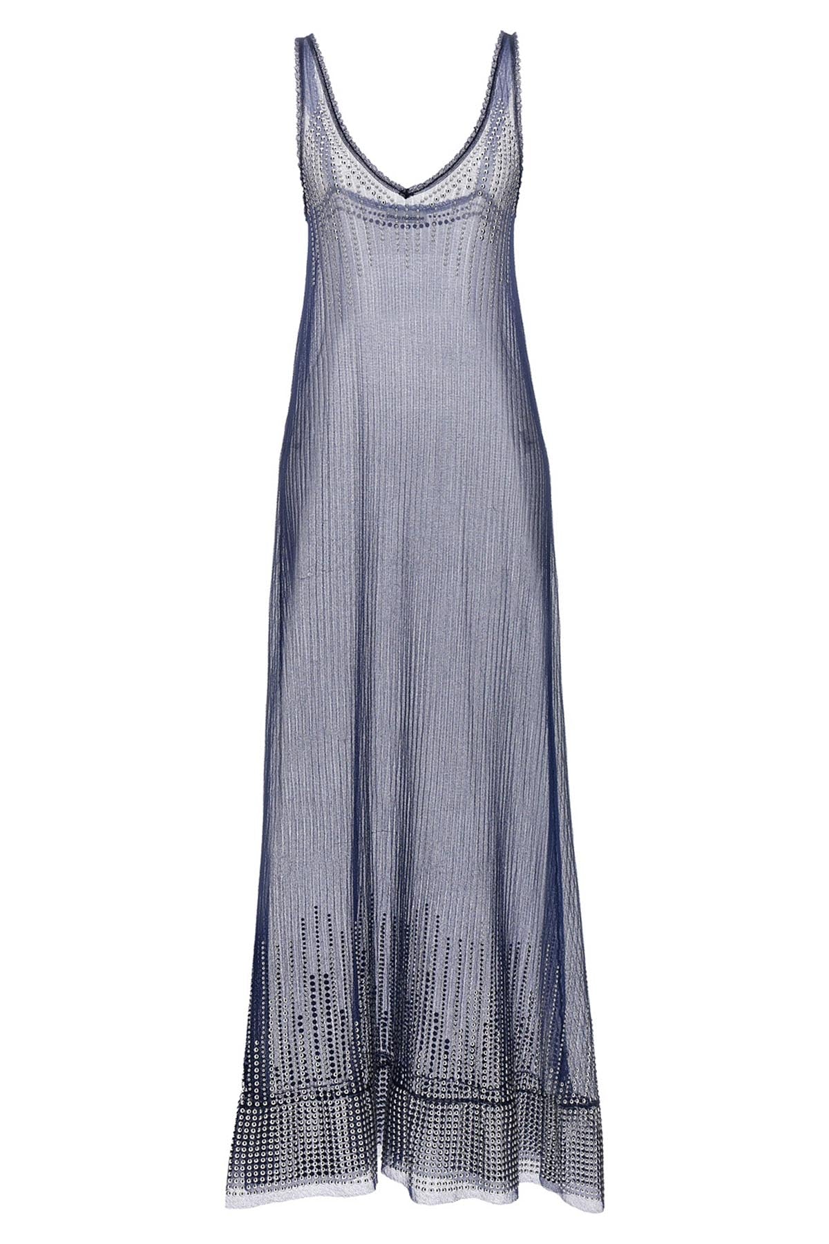 transparent mesh fabric dress