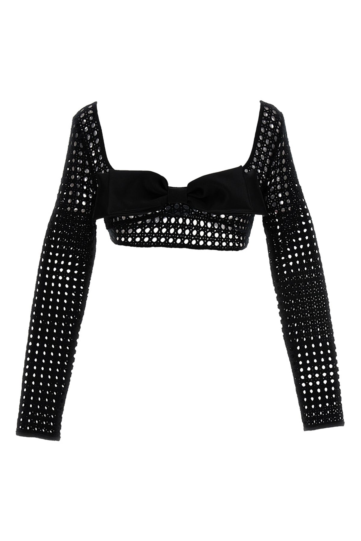 macramé fabric cropped top