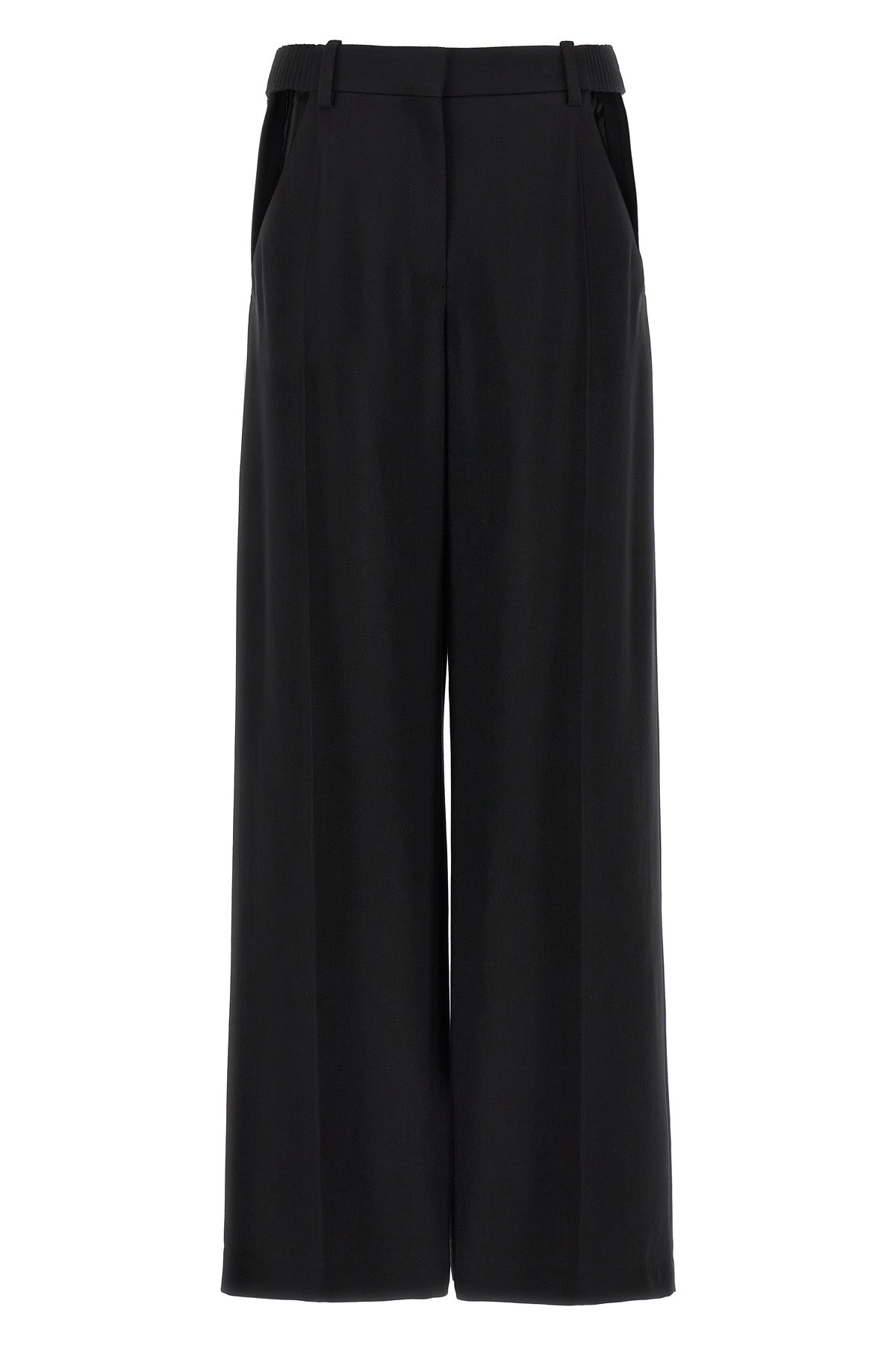 cut-out wool blend pants