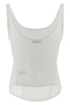 corseted tank top in stretch fabric