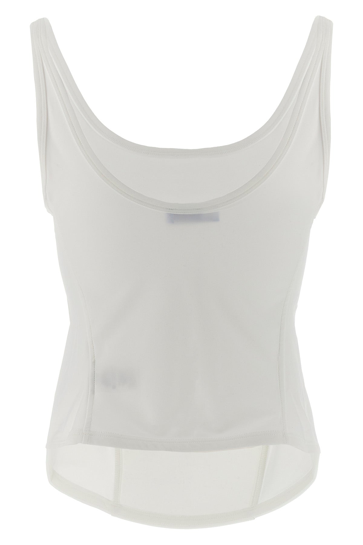 corseted tank top in stretch fabric