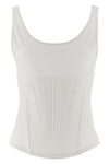 corseted tank top in stretch fabric