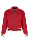 aces satin club shiny viscose satin bomber jacket