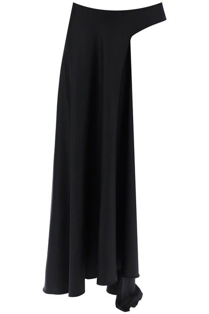 asymmetric wool talus skirt