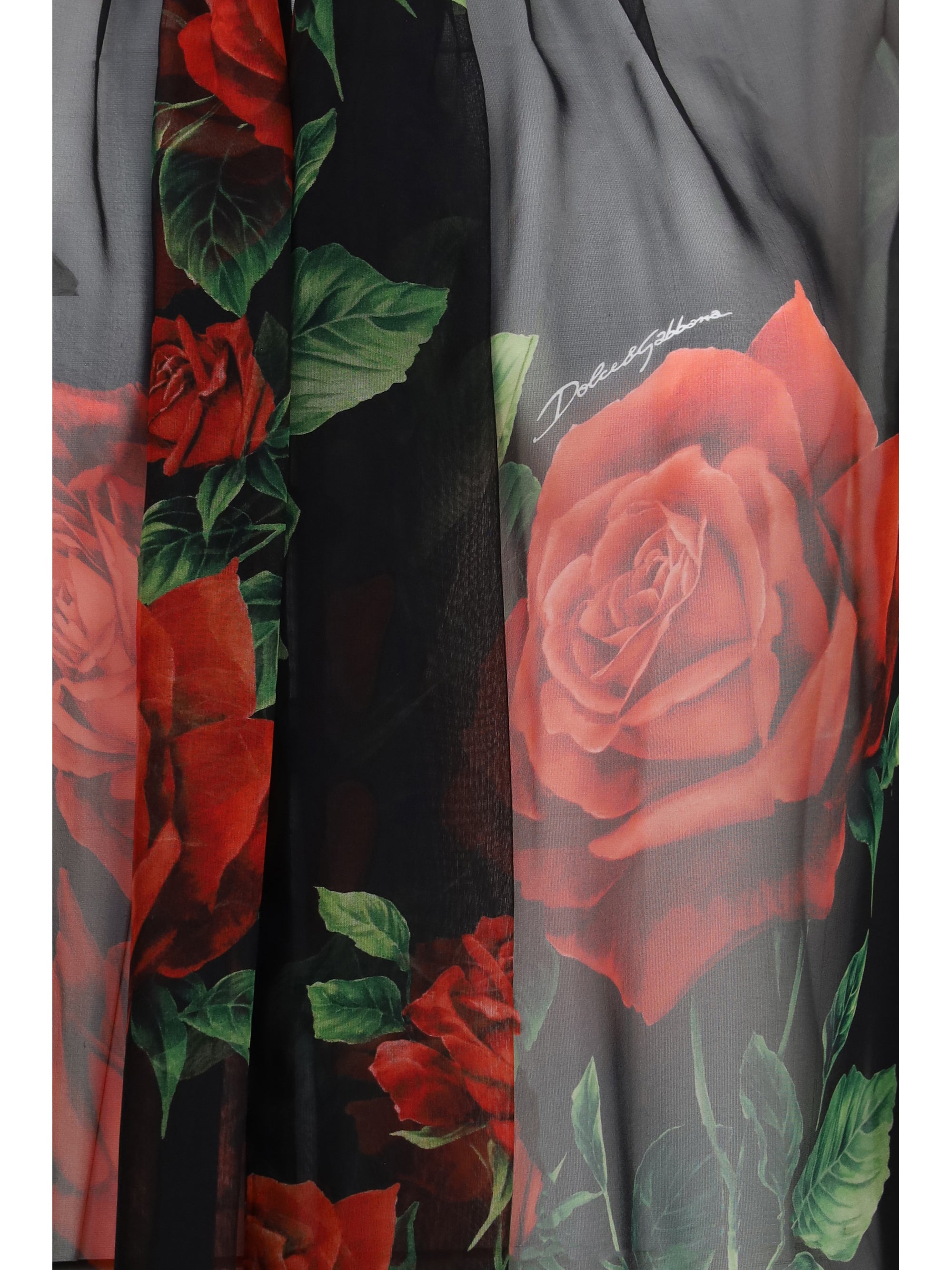 rose print chiffon blouse