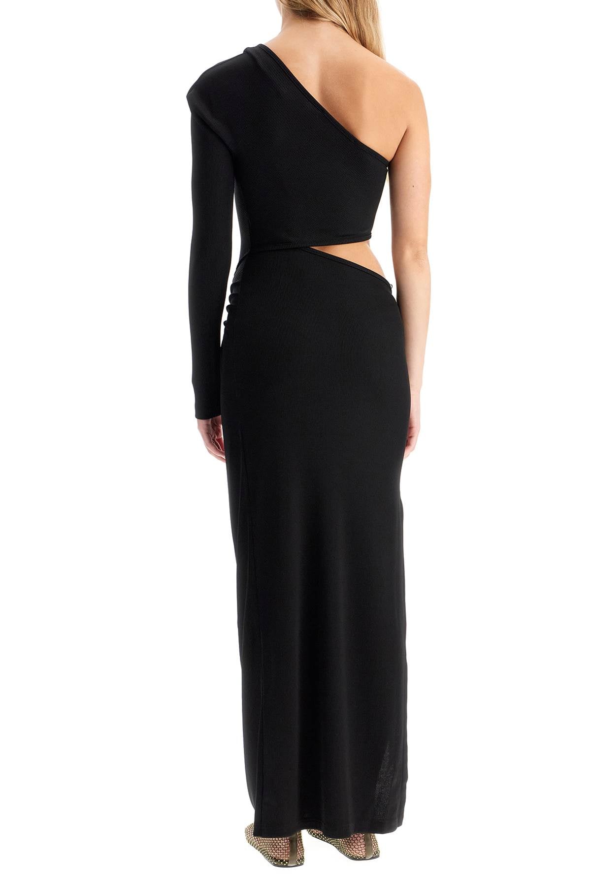 one-shoulder dress with cut-out and