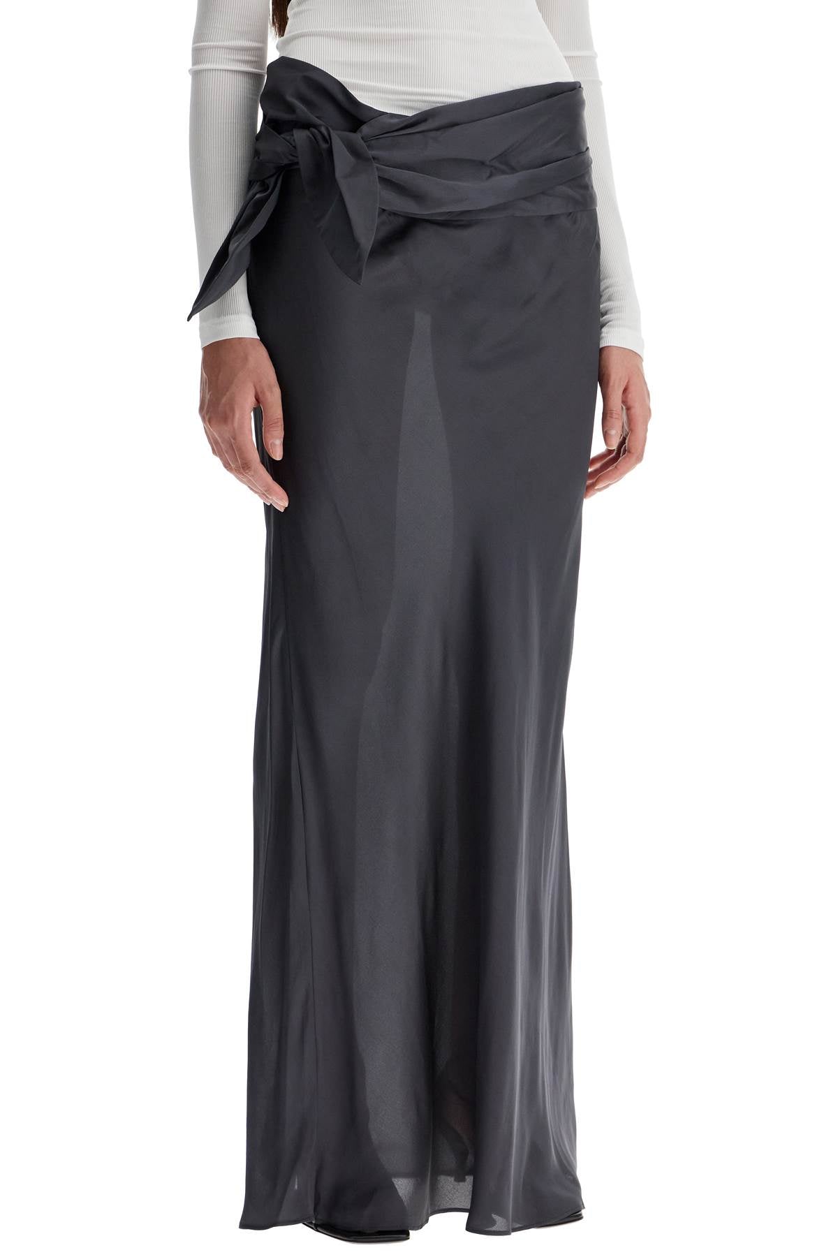 maxi skirt with knotted detail