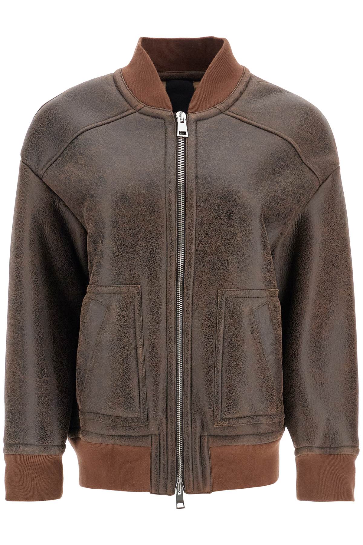 shearling bomber jacket