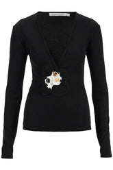 long-sleeved trio stone top