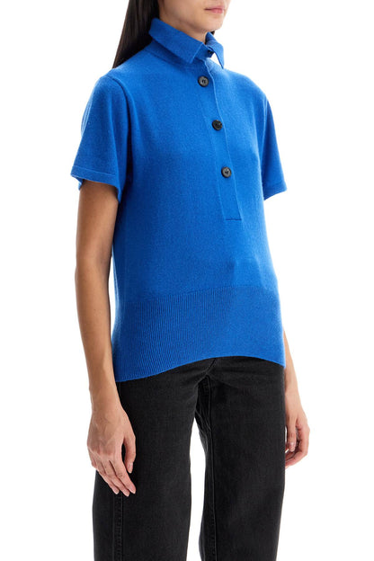 short-sleeved cashmere pullover