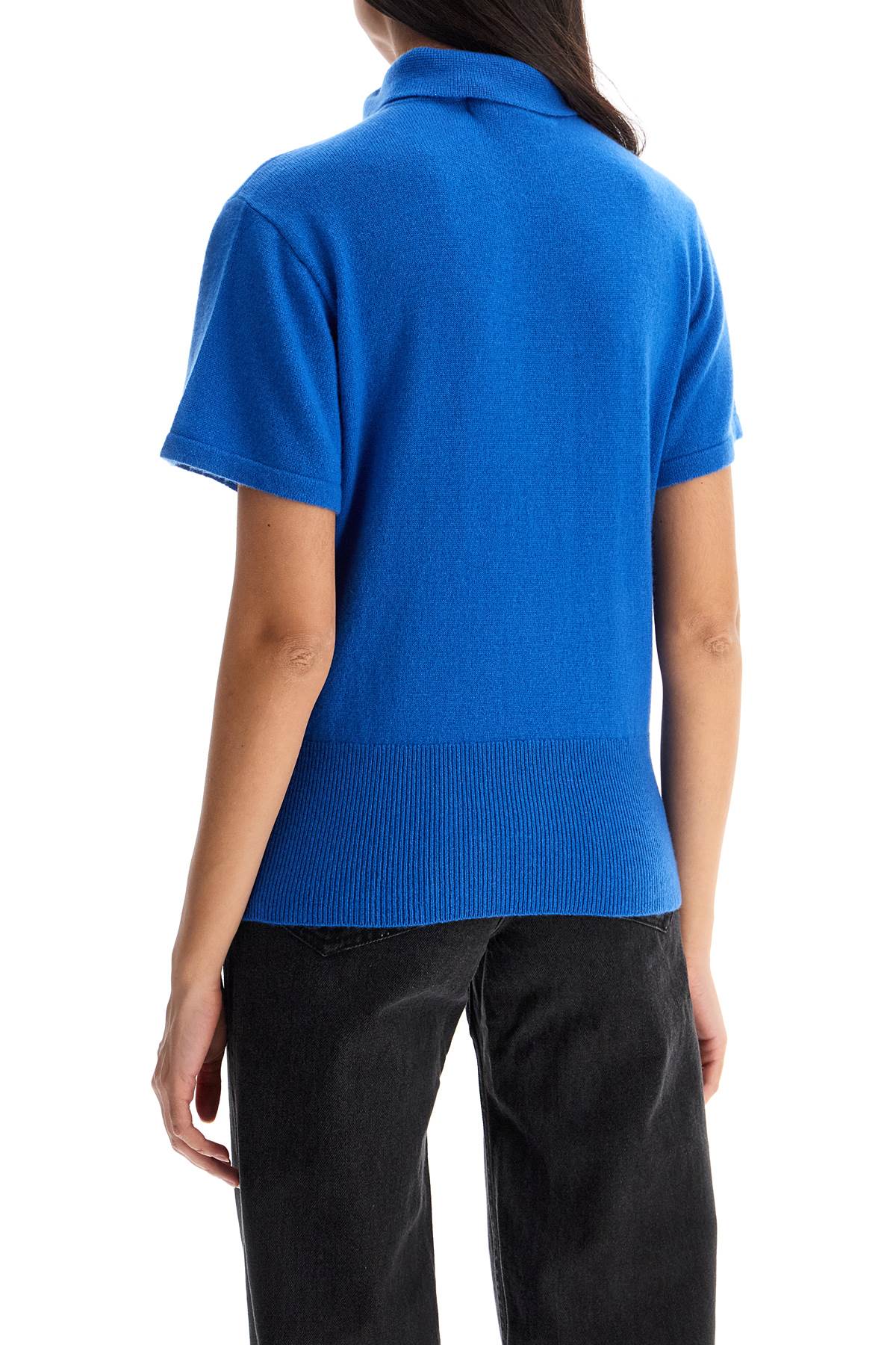 short-sleeved cashmere pullover