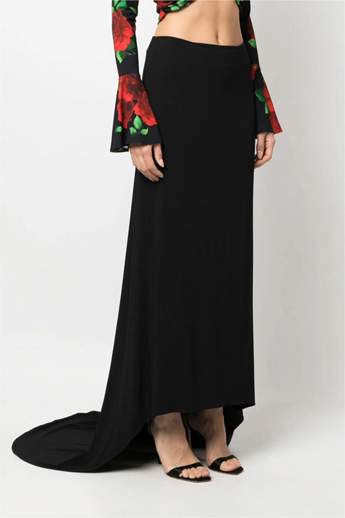 MAGDA BUTRYM 38 asymmetric long skirt in a stretch fabric