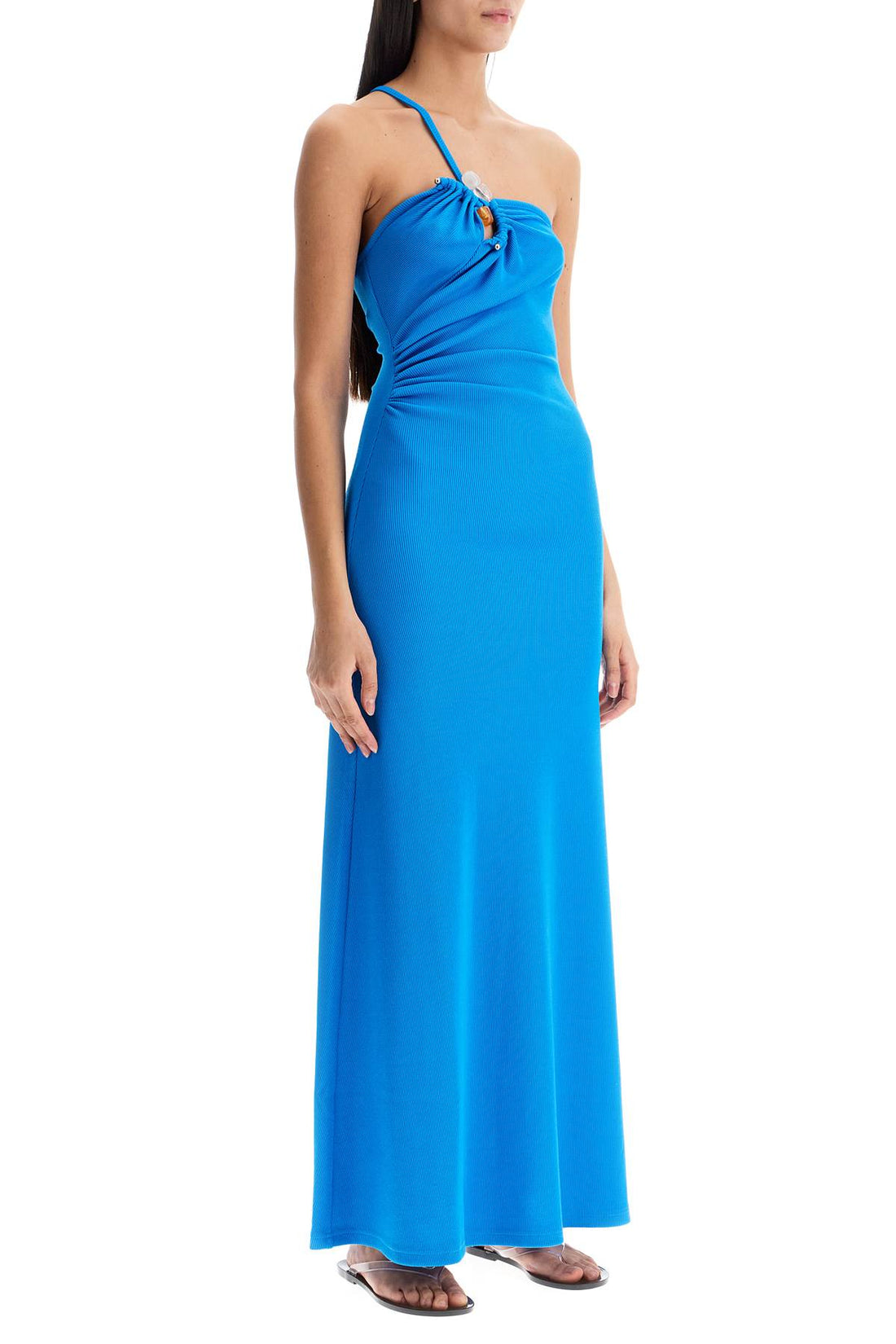 one-shoulder maxi dress with