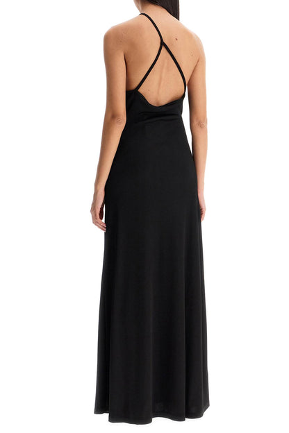 one-shoulder maxi dress with