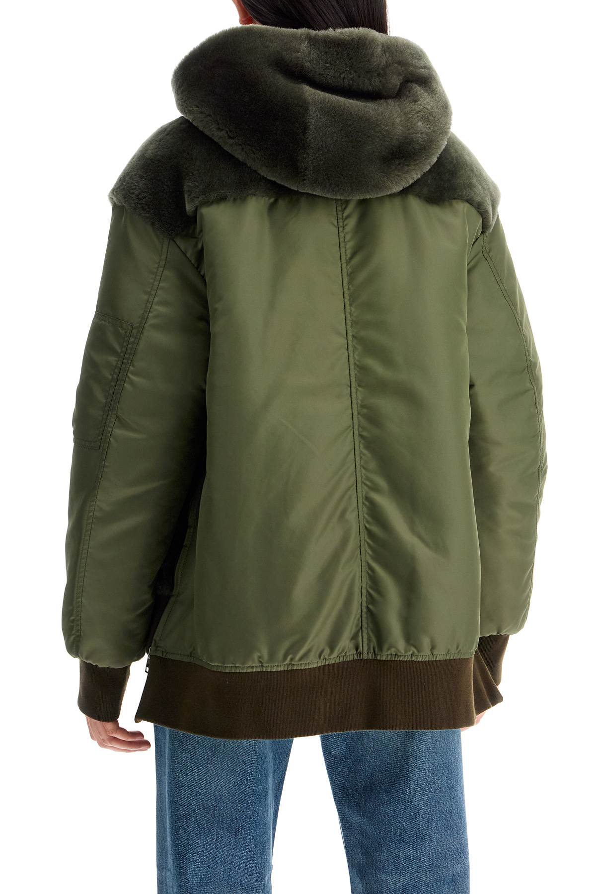 shearling insert jacket with