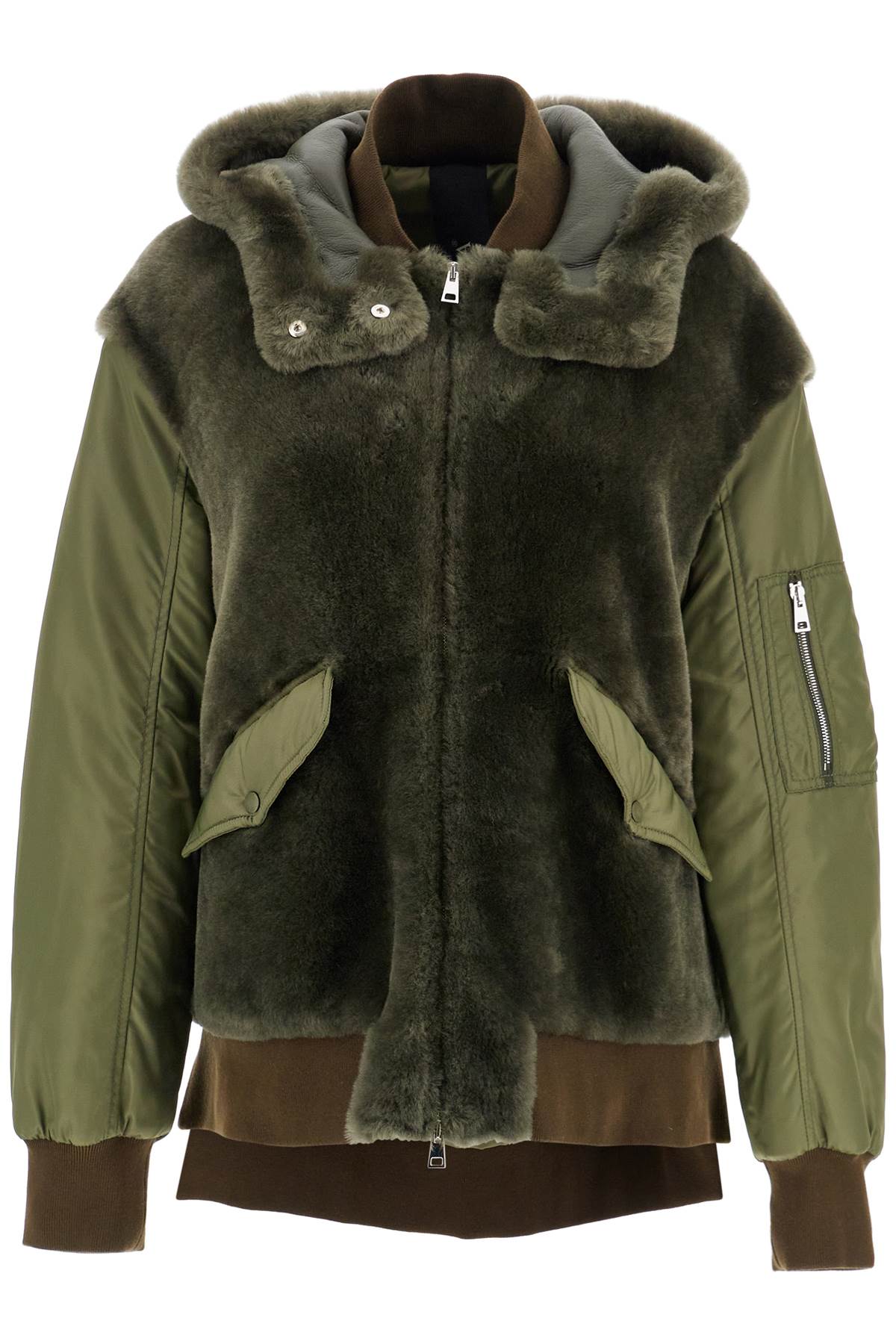 shearling insert jacket with