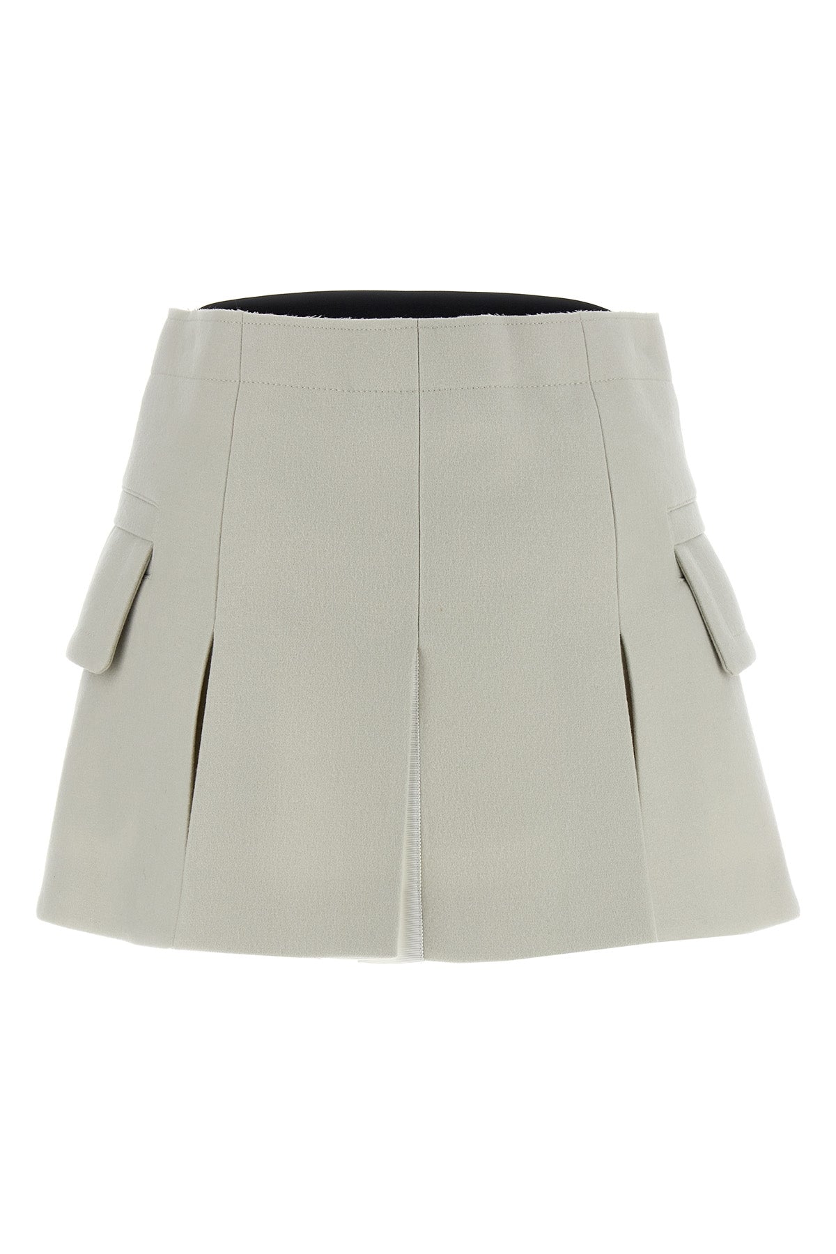 melton wool skort