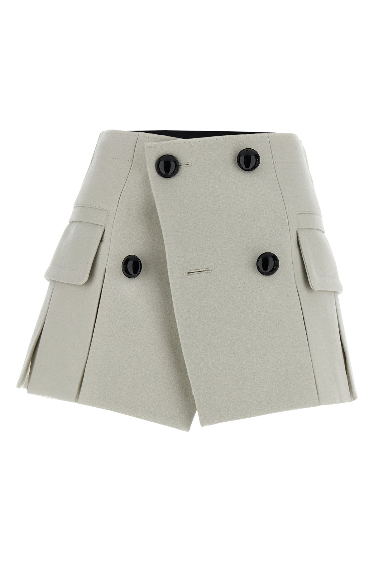 melton wool skort