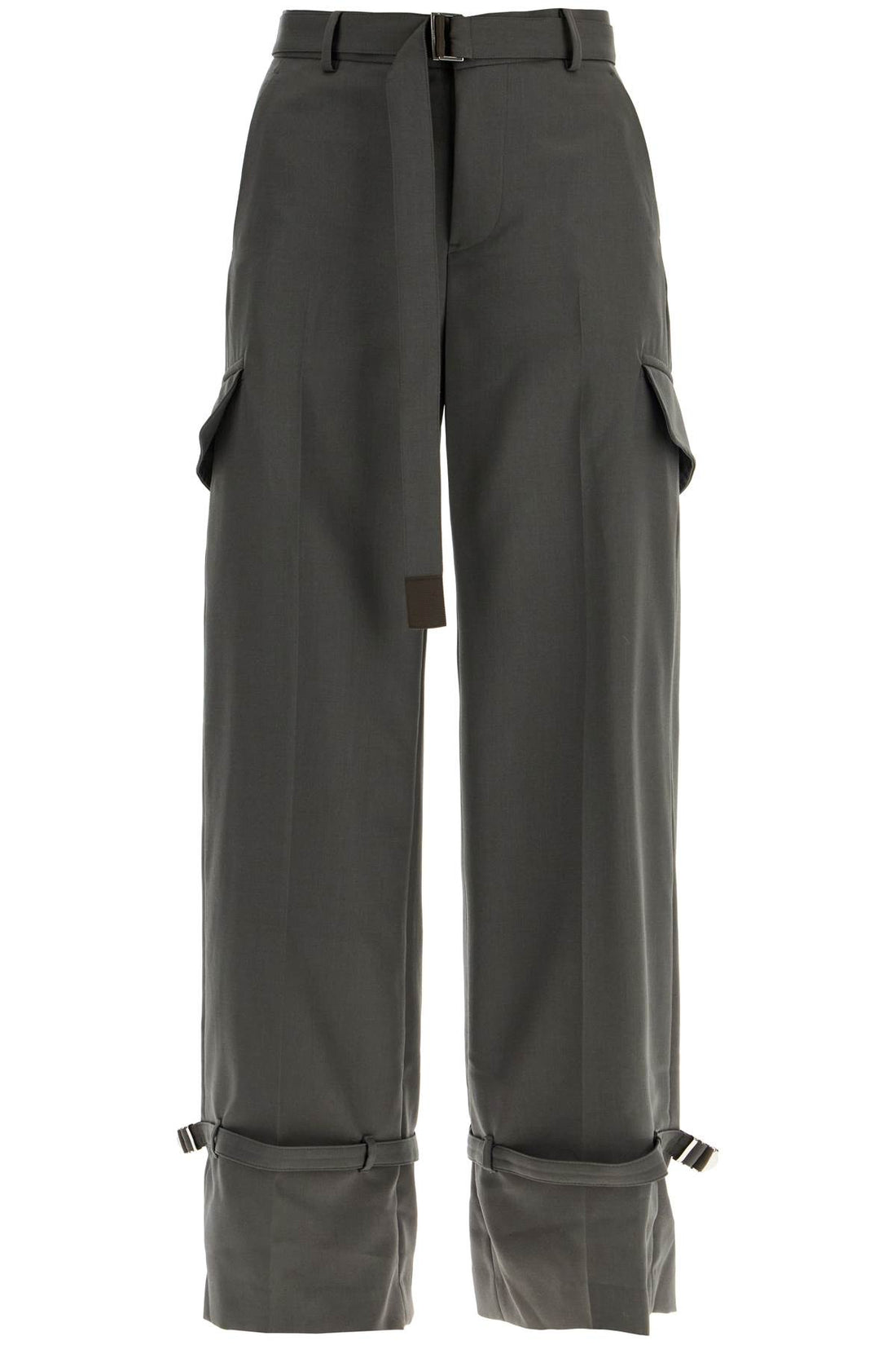 cargo wool blend trousers for men.