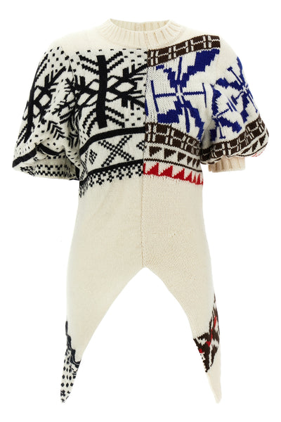 jacquard sweater in wool blend