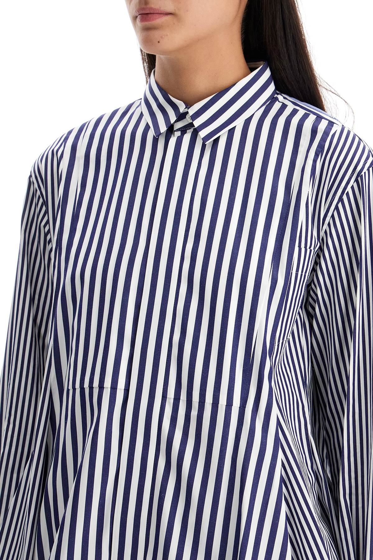 poplin sticked shirt with