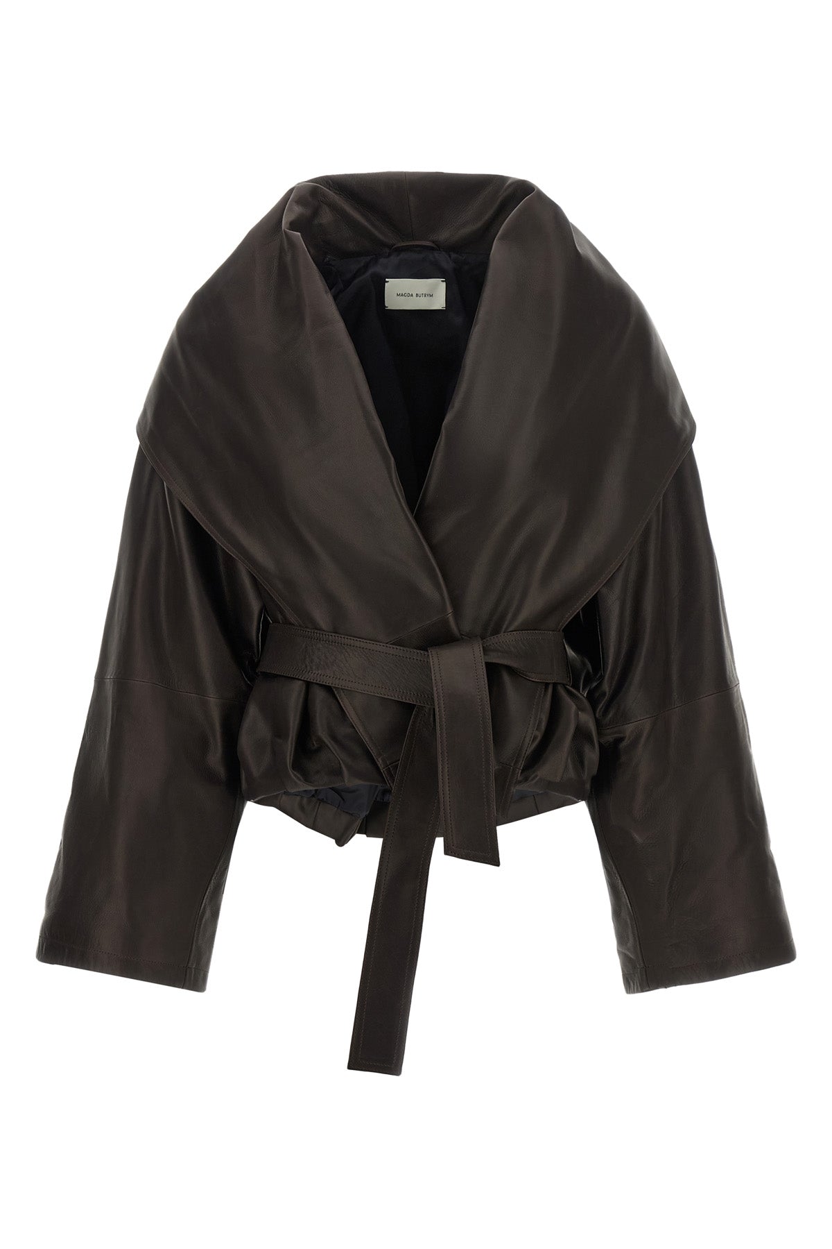 the magda butrym jacket redefines the volumes of outerwear through a sculptural