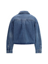 cropped denim shirt