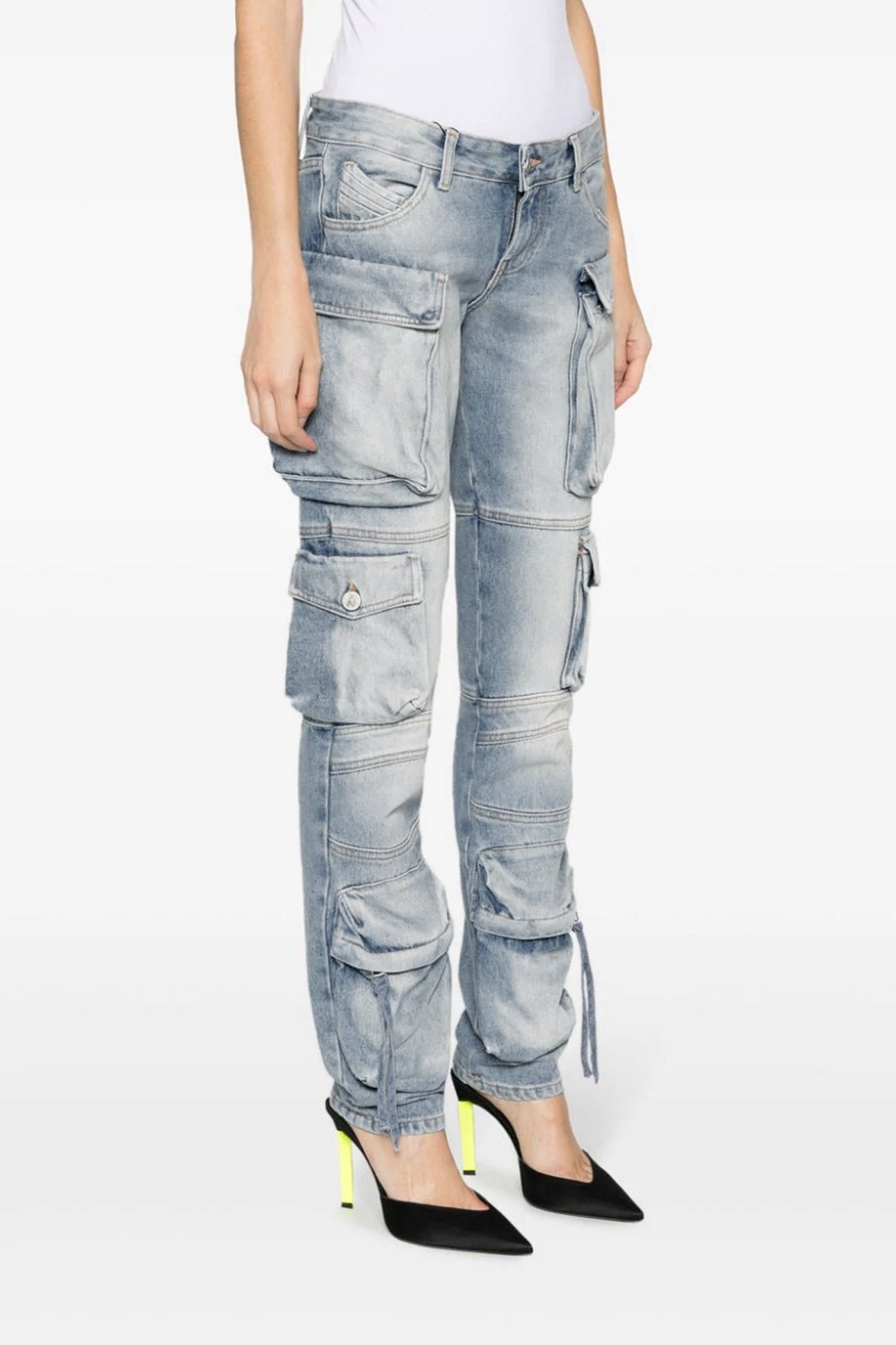 essie cargo jeans in cotton denim