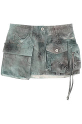 fay camouflage cargo mini skirt