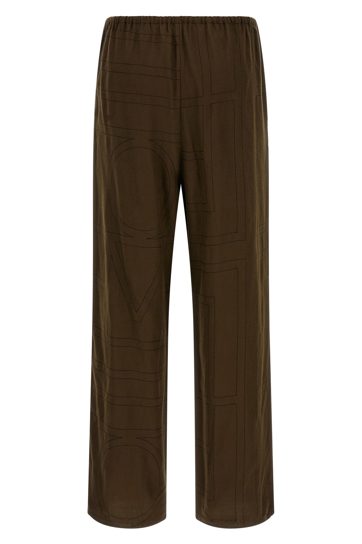 toteme embroidered modal flannel pants