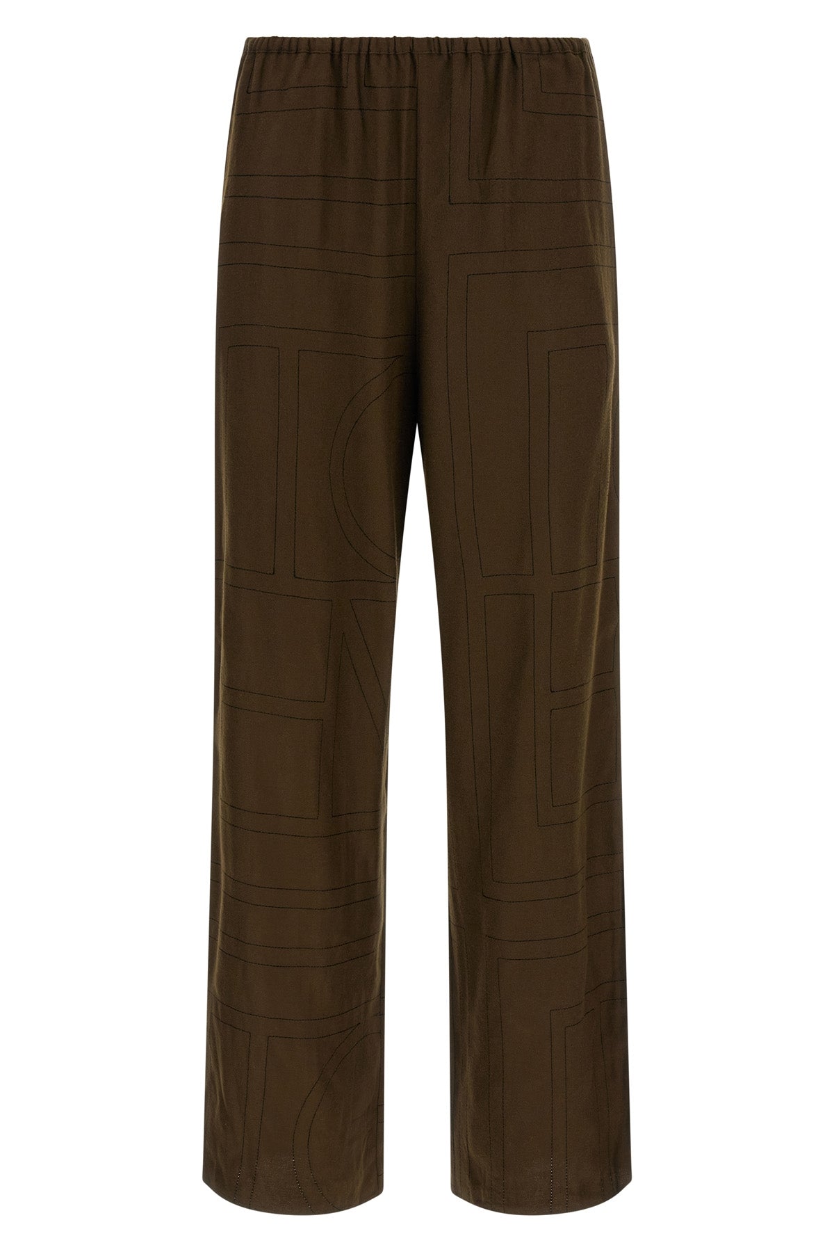 toteme embroidered modal flannel pants
