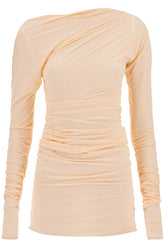 long-sleeved draped top with