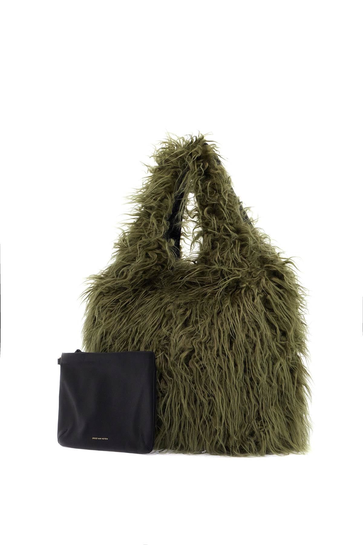 eco fur tote bag in