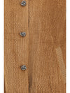 corduroy jacket with embellished button closure