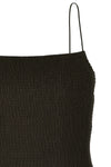 smock-stitch stretch fabric one-piece swimsuit