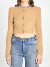 SELF PORTRAIT M embellished trim cardigan 