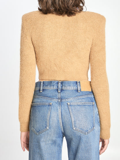 SELF PORTRAIT M embellished trim cardigan 