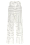 toteme light cotton blend pants embroidered