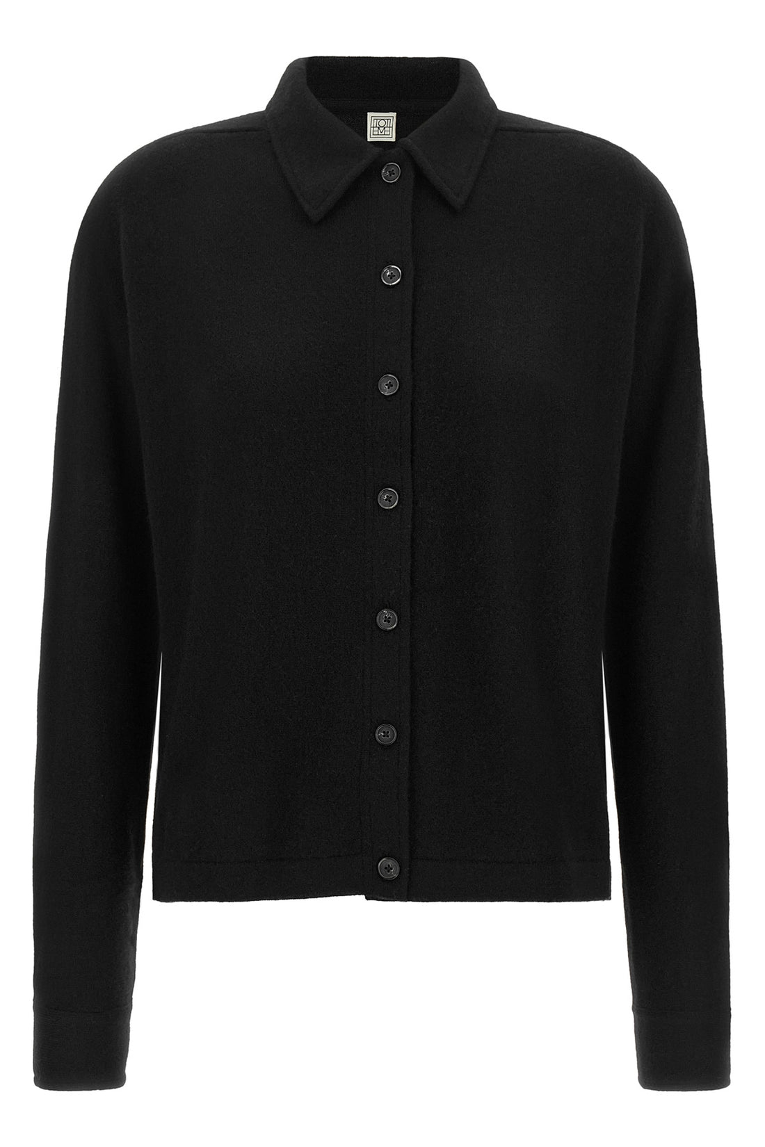 TOTEME S the toteme shirt redefines the codes of knitwear through a hybrid and structured