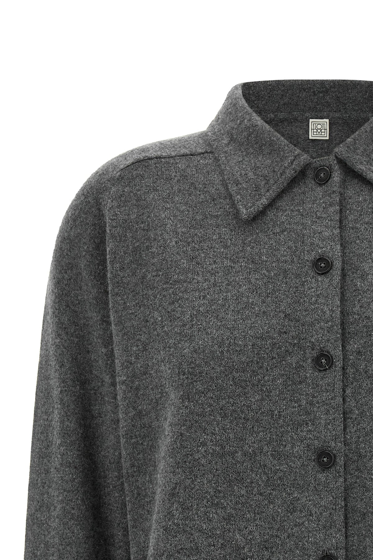 the toteme shirt redefines contemporary knitwear through precise sartorial detai