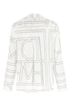 toteme shirt in lightweight semi-transparent voile embroidered